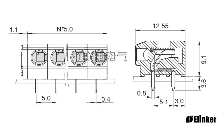 LS235W-5.0弹簧式接线端子