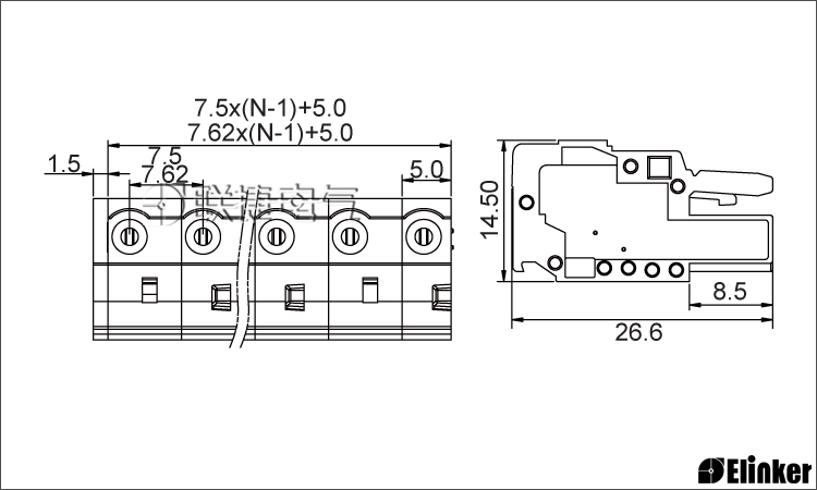 LSC1-7.62弹簧式接线端子