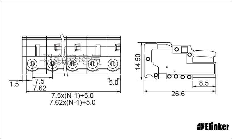 LSC1B-7.62弹簧式接线端子