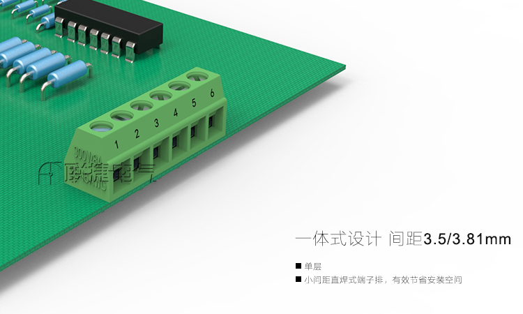 lg381-3.5/3.81上海联捷直焊式接线端子应用图