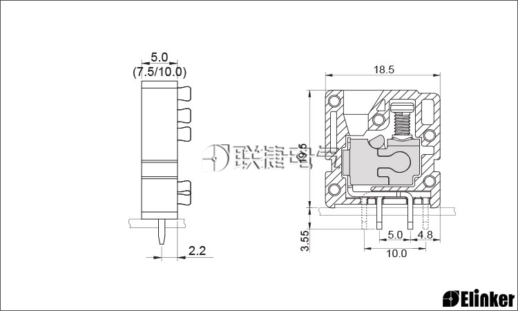 LG105V-5.0/7.5/10.0直焊式接线端子